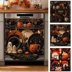 Halloween Dishwasher Magnet Cover Waterproof Appliance Magnetic Panel Reusable Kitchen Decor for Fridge Washer Door