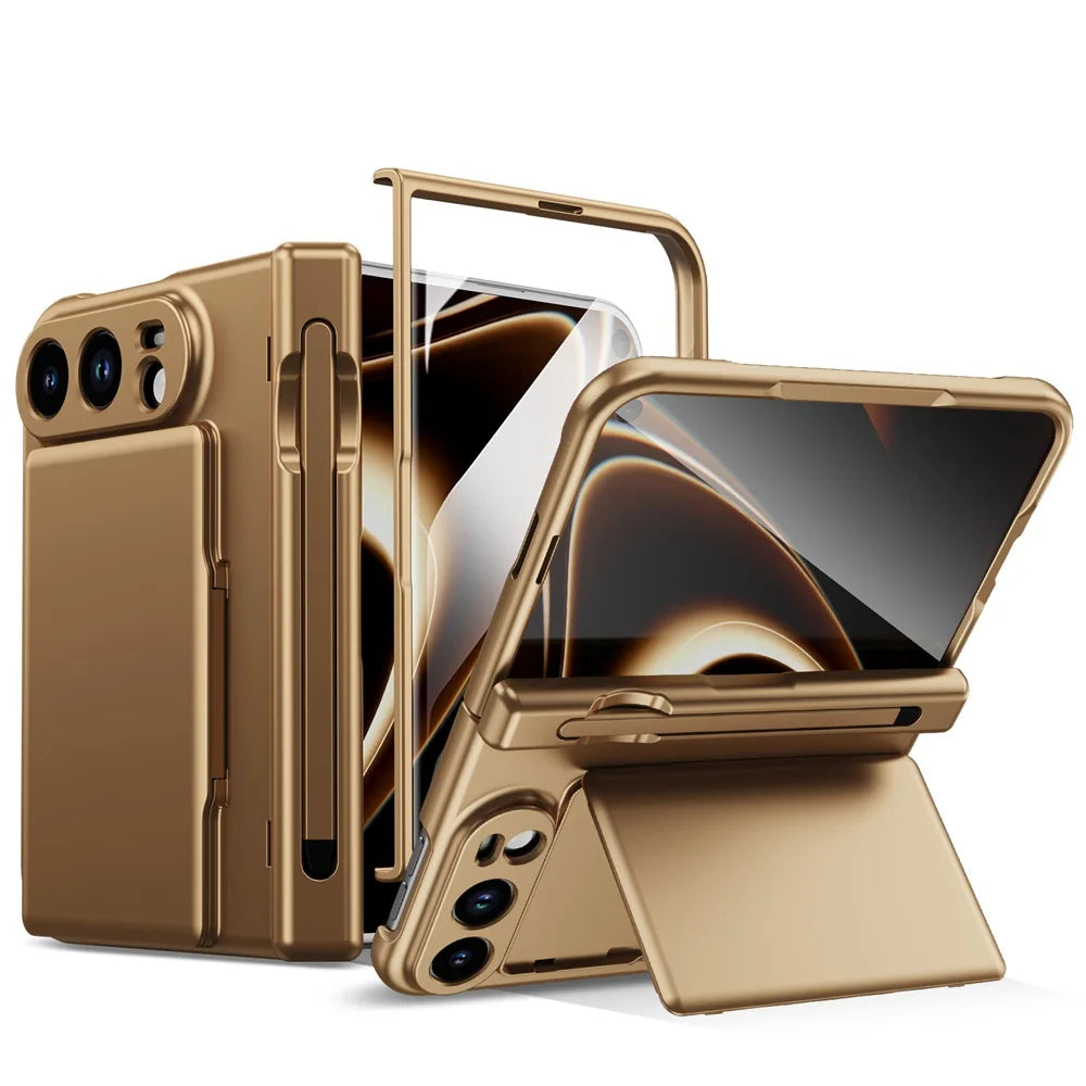 iPhone Duo Case With S Pen Holder Card Wallet Hinge Screen Protector And Stand