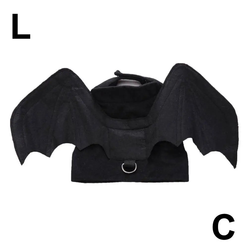 -Halloween Pet Costume - Cute Black Bat Wings Harness Costume For Cats And Dogs, Halloween Party Cosplay, Pet Supplies