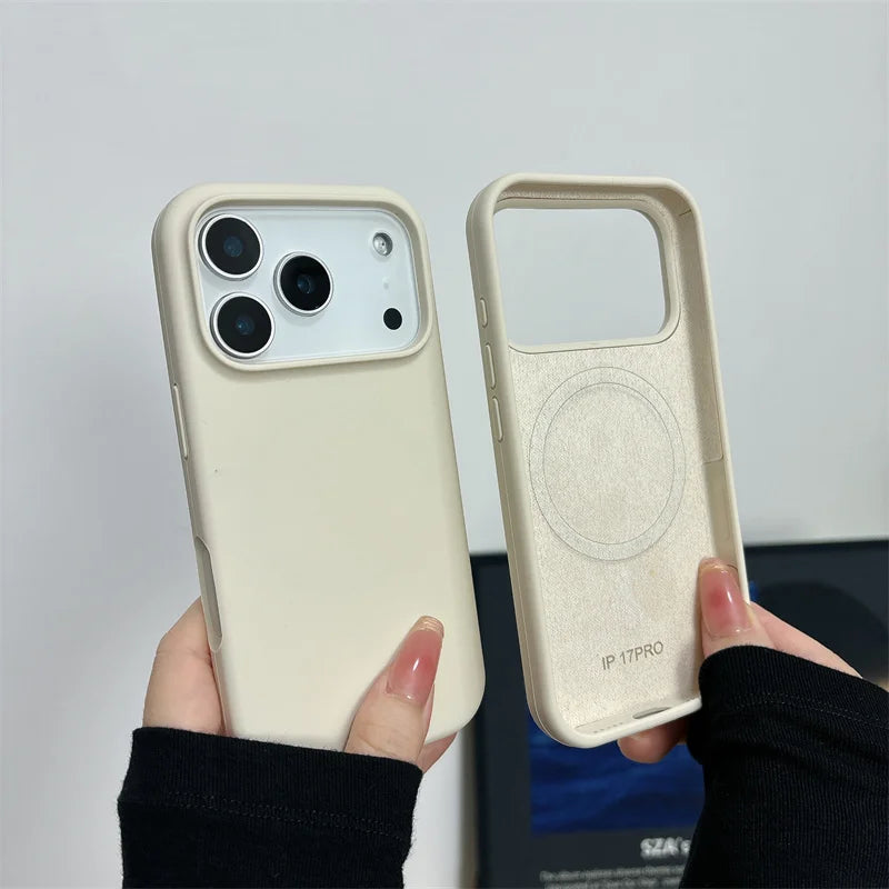 Magnetic Liquid Silicone Case for iPhone 17 Series MagSafe Shockproof Cover