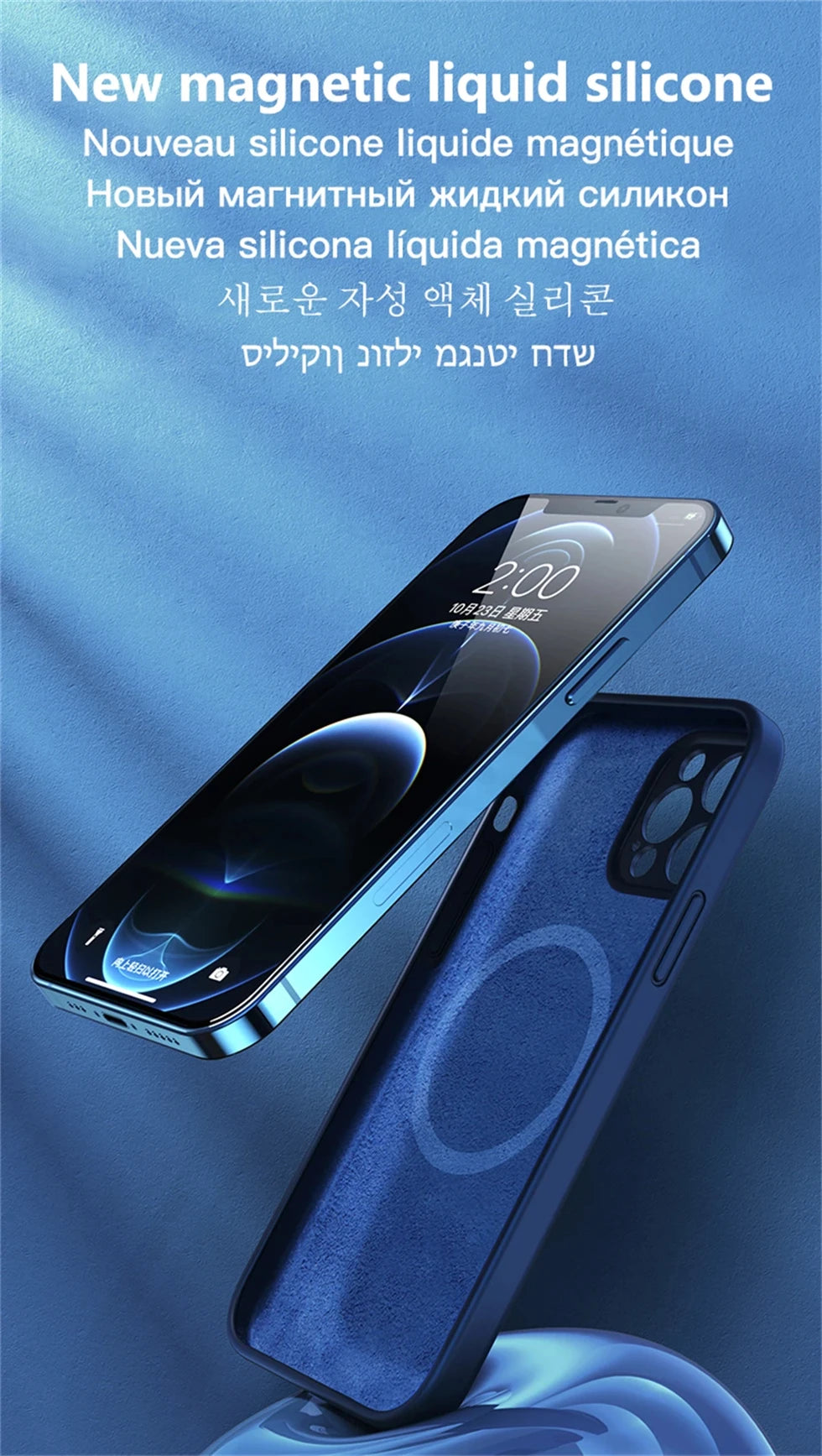 Magnetic Liquid Silicone Case For Iphone 14 13 12 Mini 11 Pro Max X Xs Xr Apple Magsafe Original Magnet Camera Precision Hole