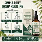 Lymphatic Drainage Drops 60ml Supplement Help Bloat Relief & Immune System Health with Cleavers,Red Clover and Stillingia Root