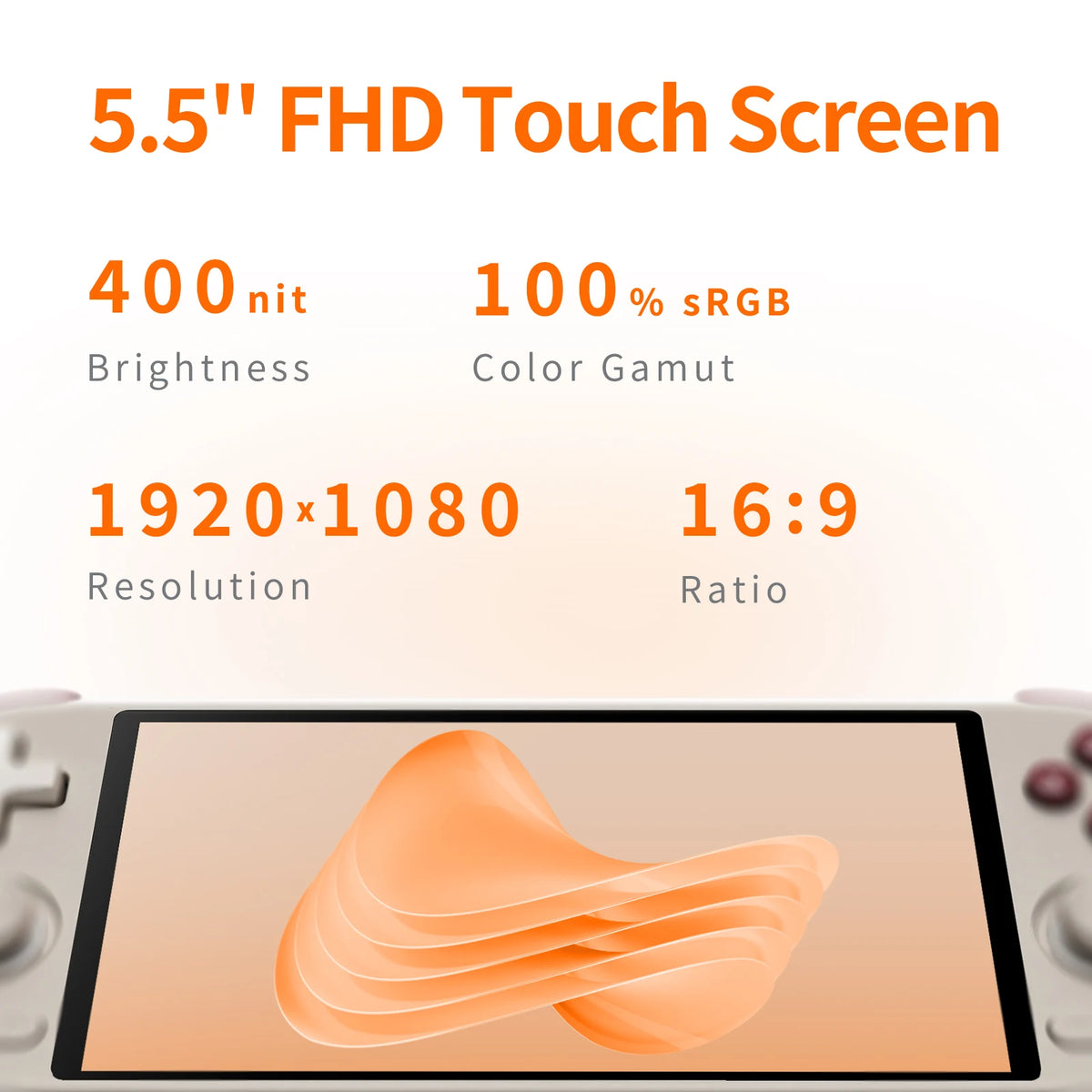 AMPOWN MANGMI AIR X Handheld Game Players Console 5.5'' IPS 1080P Touch Screen Android 14 Portable Retro Video Game Joystick