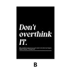 Simple Black Background Inspirational Quotes Canvas Art Poster Prints Modern Motivational Wall Decor Picture for Home