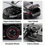 Scale 1:32 M4 X3M Toy Car Model Pull Back Music Light Doors Opened Miniature Vehicle Metal Diecast Models Kids Educational Gifts