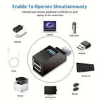 1Pcs USB 3.0 Adapter HUB Mini Splitter Box 1 to 3 Ports High Hi-Speed USB 2.0 Extender  For PC Laptop U Disk Card Reader