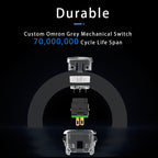 Qanba Gravity KS Mechanical Shafts Silent Pushbutton 24mm/30mm Arcade Button Snap-in (Boxed)