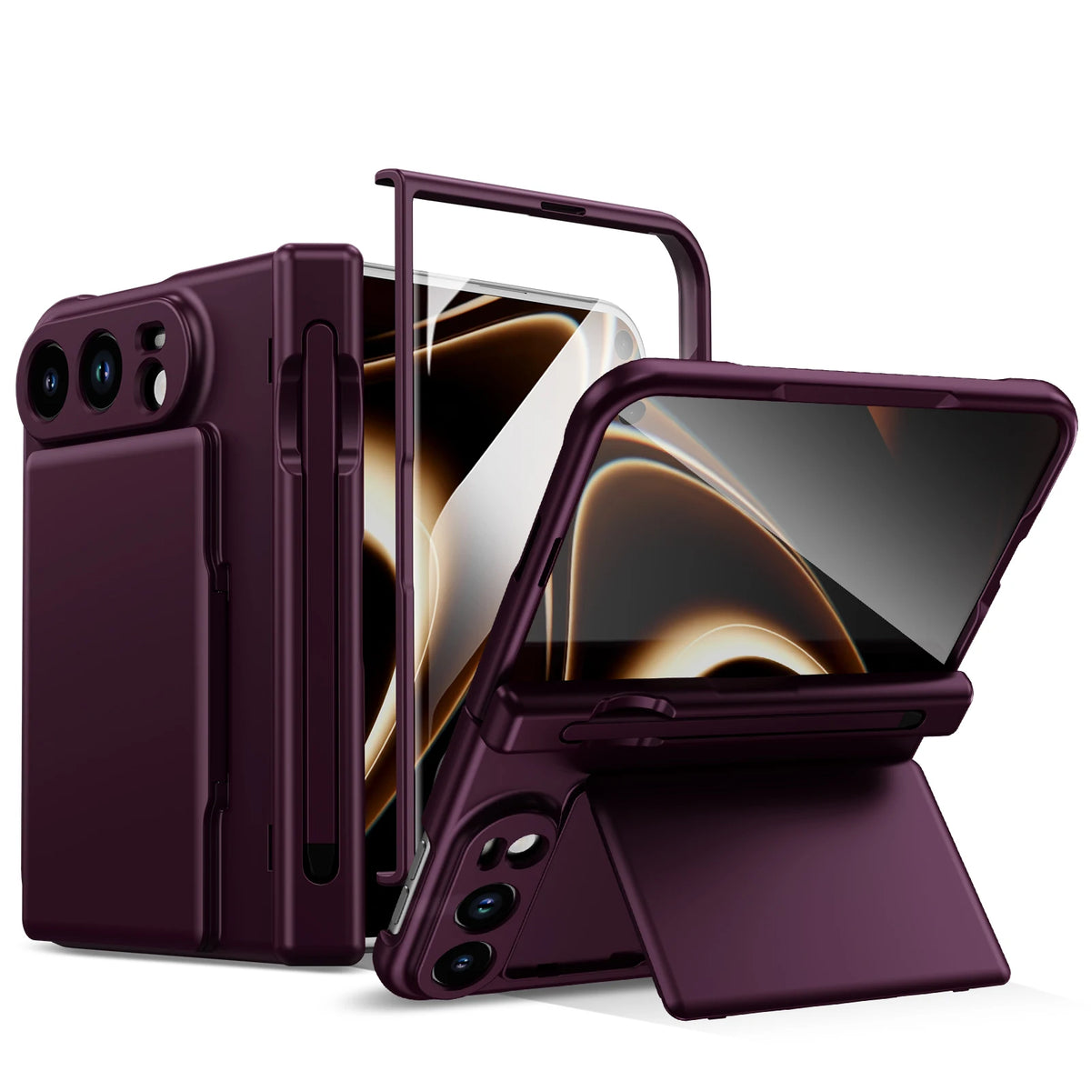iPhone Duo Case With S Pen Holder Card Wallet Hinge Screen Protector And Stand