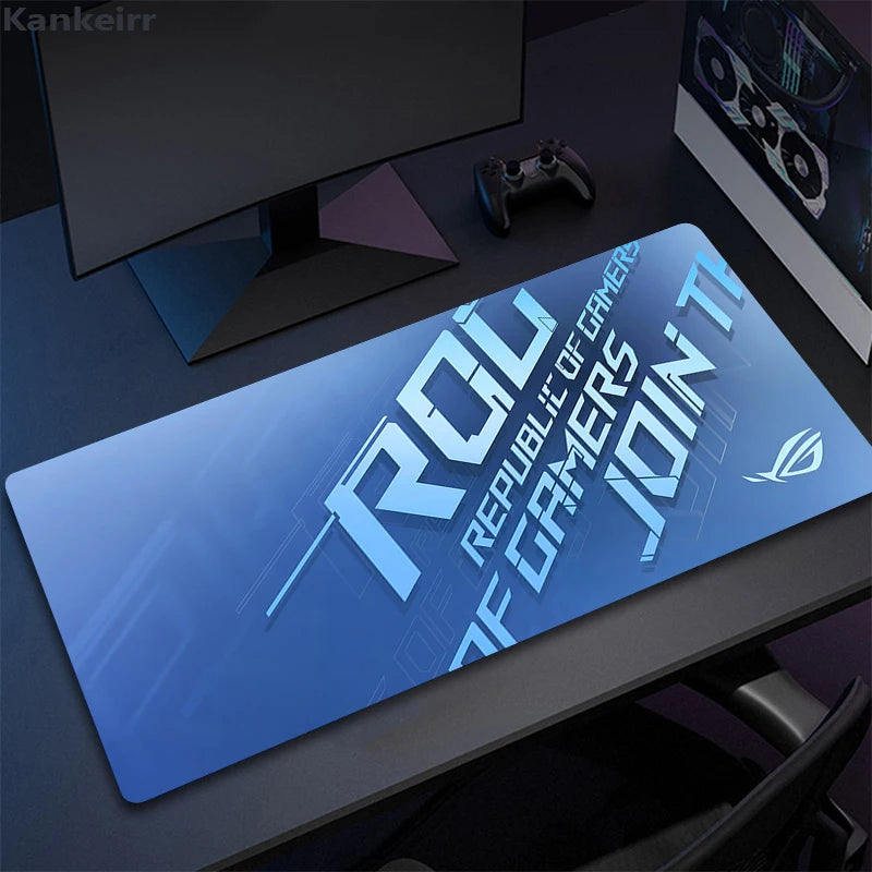 Asus Rog Black Mause Pad Anime Mouse Mats Gaming Computer Desk Mat Mouse Carpet Pc Accessories Gamer Mouse Pad Speed Rubber Mat