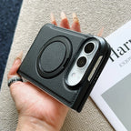 360° Rotating Bracket Magnetic Case For iPhone Duo For Magsafe PU Leather Shockproof Cover Funda