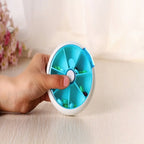 Simple Rotating Seven-grid Pill Box 7 Day Weekly Pill Box Plastic Sealed Travel Pill Case Granule Storage