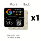 NFC 215 square programmable for Google Review Card NFC Station Table 13.56Mhz QR code editable Standing Card