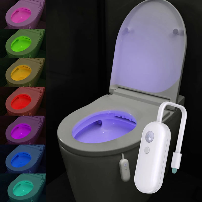 Motion Sensor Toilet Light，Auto - on/off， Multiple Colors, Waterproof，Ideal for Bathroom Use