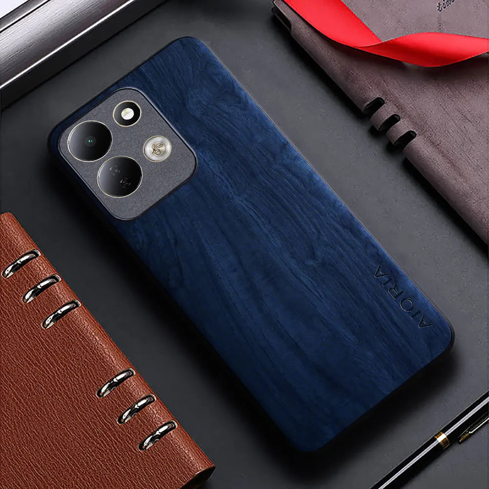 Case for Xiaomi Redmi 17C redmi17 redmi17 c 5G 4G funda bamboo wood pattern Leather back cover for xiaomi redmi 17 17c case