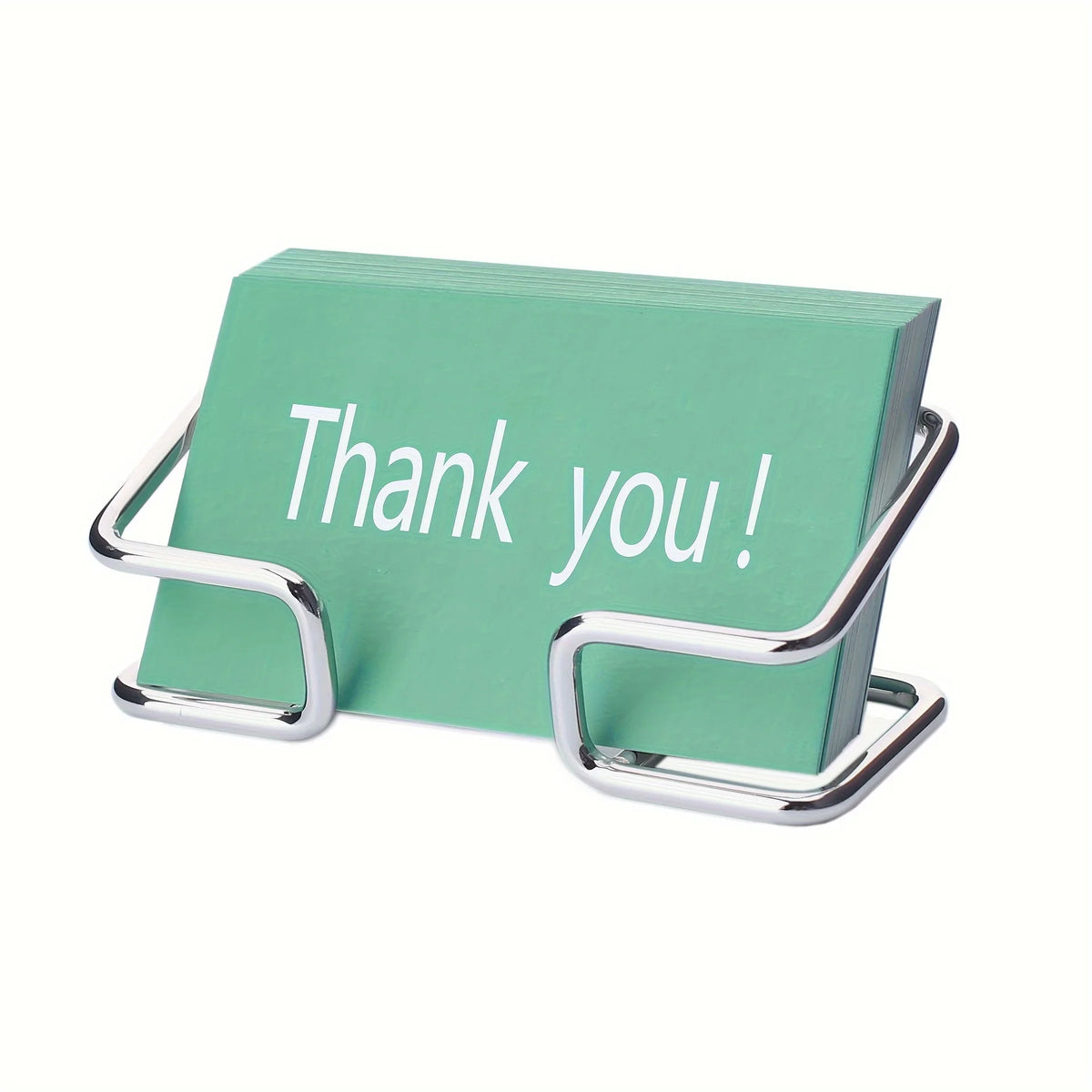 1pc Office Desk Card Holder, Cute Golden Card Storage Box, And Male And Female Office Desk Accessories,stainless steel material.