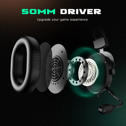 Fifine Dynamic RGB Gaming Headset with Mic