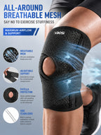 VBOSI Compression Knee Pad For Relieve Meniscal Tear Knee Pain Arthritis Joint Pain Relief Breathable Knee Support