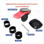 Universal Bicycle Phone Holder, 360° Rotatable and Detachable Motorcycle Holder, Multi-functional Bicycle Handlebar Bracket