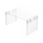 [Kitchen Storage] Clear Expandable Cabinet Organizer, Spice & Dish Divider, Multi-Scene Use For Kitchen & Bathroom
