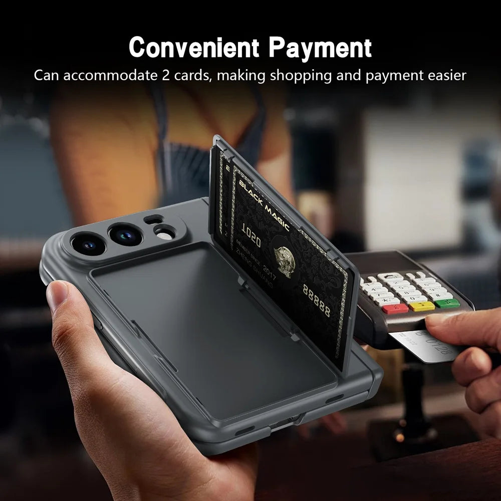 iPhone Duo Case With S Pen Holder Card Wallet Hinge Screen Protector And Stand