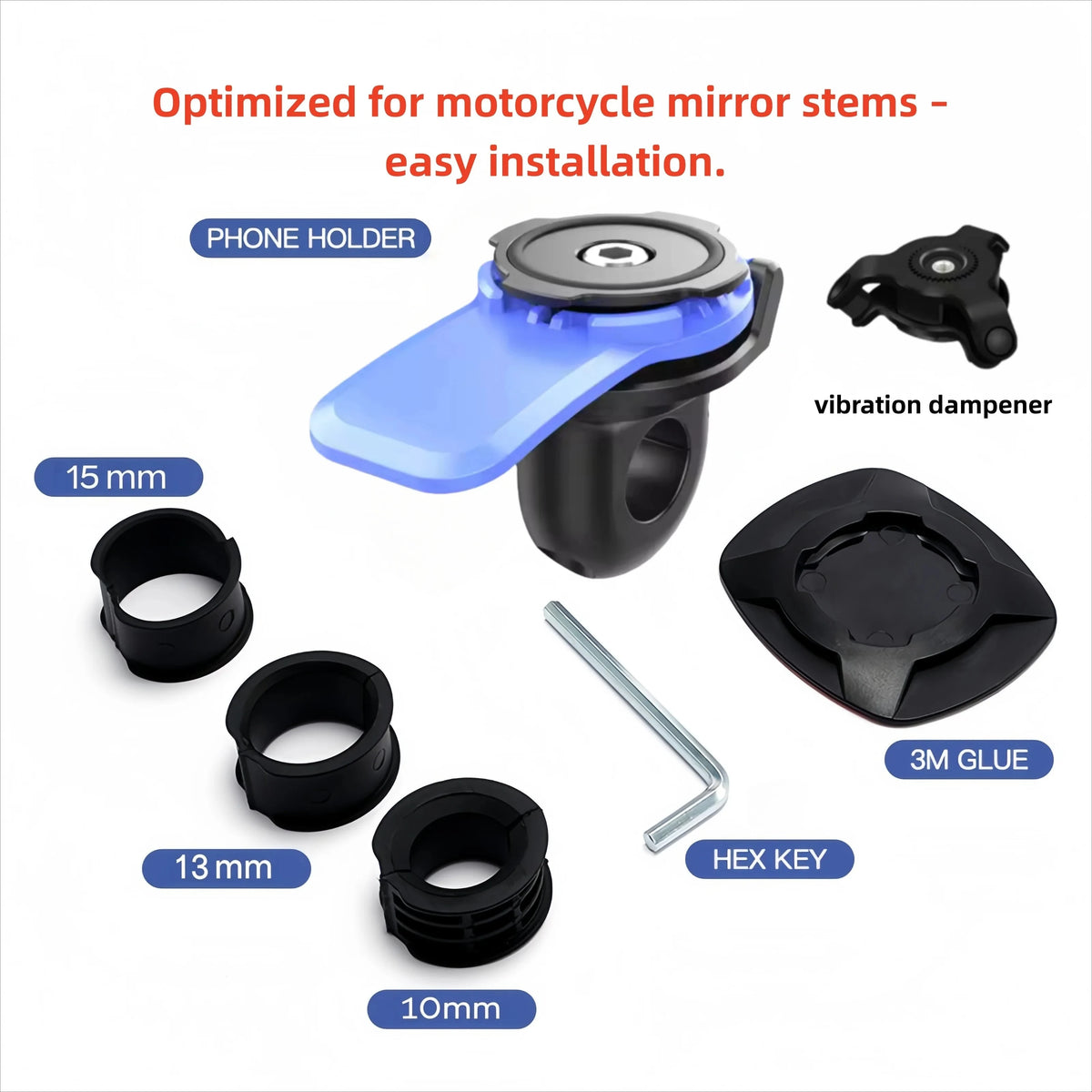 Universal Bicycle Phone Holder, 360° Rotatable and Detachable Motorcycle Holder, Multi-functional Bicycle Handlebar Bracket