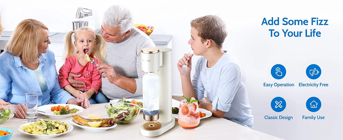 Greatwhip Home Use Soda Machine for 0.6L Co2 Cylinder Sparkling Water Soda Water Maker With 1L PET Bottle