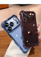 Luxury Electroplate Shockproof Transparent Phone Case For iPhone 18 17 16 15 14 13 12 Pro Max Plus Air Clear Bumper Cases Cover