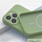 Magnetic Liquid Silicone Case For Iphone 14 13 12 Mini 11 Pro Max X Xs Xr Apple Magsafe Original Magnet Camera Precision Hole