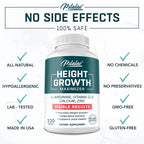 Natural Height Growth Maximizer for Kids, Teens and Adults Zinc and Calcium Increase Peak Height Supplement Bone Strength