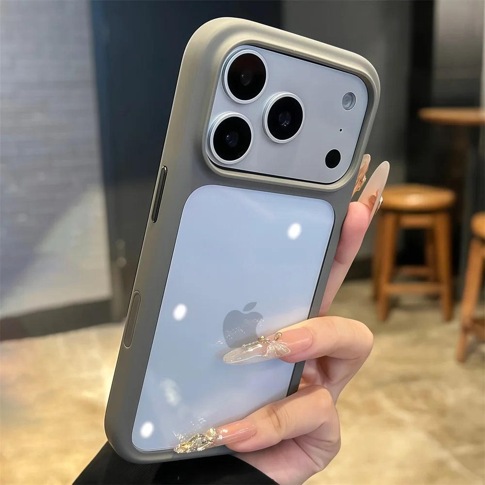 Luxury Advanced Silicone Soft Edge Transparent Case For iPhone 18 17 Pro 17 Pro Max Shockproof Phone Case Hard Back Panel Cover