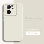 Durable Matte Angel Eyes Case for Xiaomi 13T 13 T Pro Shockproof Soft Square Liquid Silicone Original Mi13T 13TPro 5G Back Cover