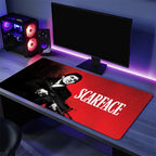 S-Scarface Tony Montana Mouse Pad Large Desk Mat Keyboard Ergonomic Office Rubber PC Non-slip Anti-fray Home Custom Best Price