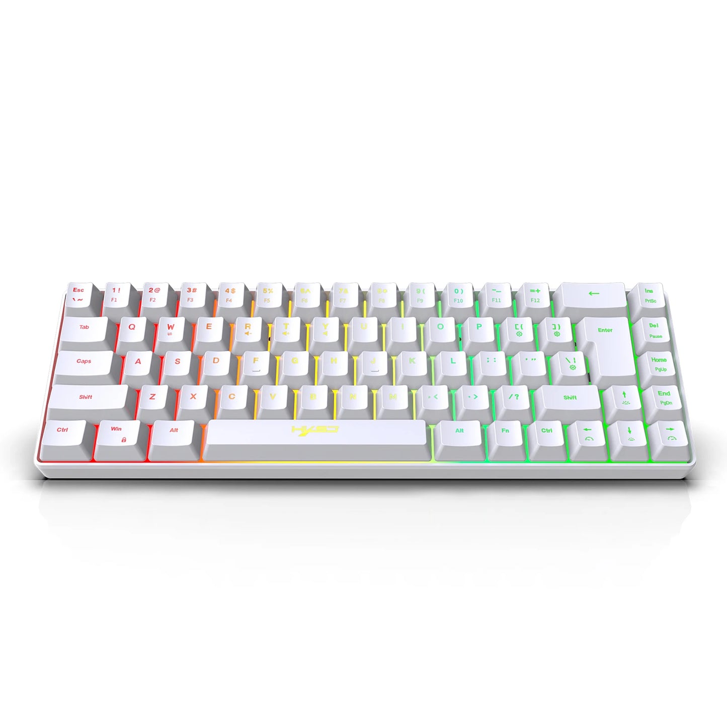 HXSJ Wired K68 RGB Streamer Mini Gaming Keyboard 19-Key Conflict-Free Membrane Keyboard but Mechanical Feel for Game/Office