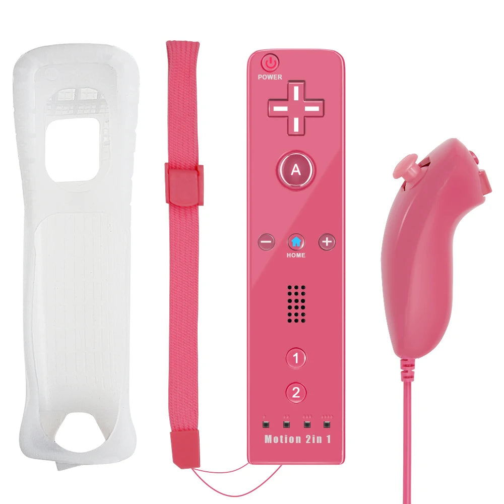 For Nintendo Wii/Will U Joystick 2in1 Wireless Remote Gamepad Controller Set Optional Motion Plus with Silicone Case Video Game