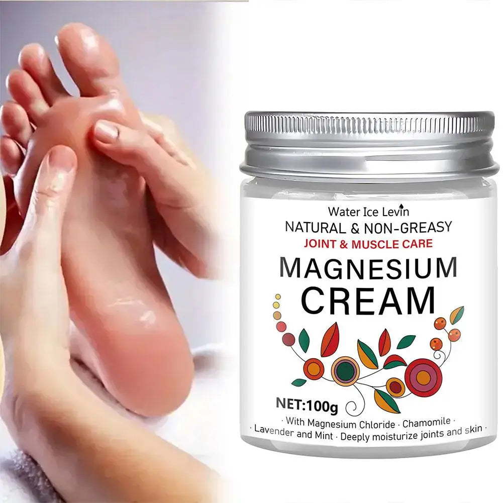 Non-Greasy 100g Magnesium Joint & Muscle Care Cream Nourishes/Moisturizes, Daily Use Boosts Elastic Skin Chamomile, Lavender