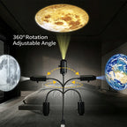 USB Starry Sky Projector Lamp 360° Rotatable Flexible Hose Planet Galaxy Projection Light with 17/12 Pcs Film Slides Bedroom