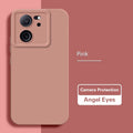 Durable Matte Angel Eyes Case for Xiaomi 13T 13 T Pro Shockproof Soft Square Liquid Silicone Original Mi13T 13TPro 5G Back Cover