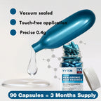 Hyaluronic Acid Deep Moisturizing Capsule Essence, Hydrates and Smoothes the Skin, Contains Plant-Derived Squalane, Vitamin E, Vi