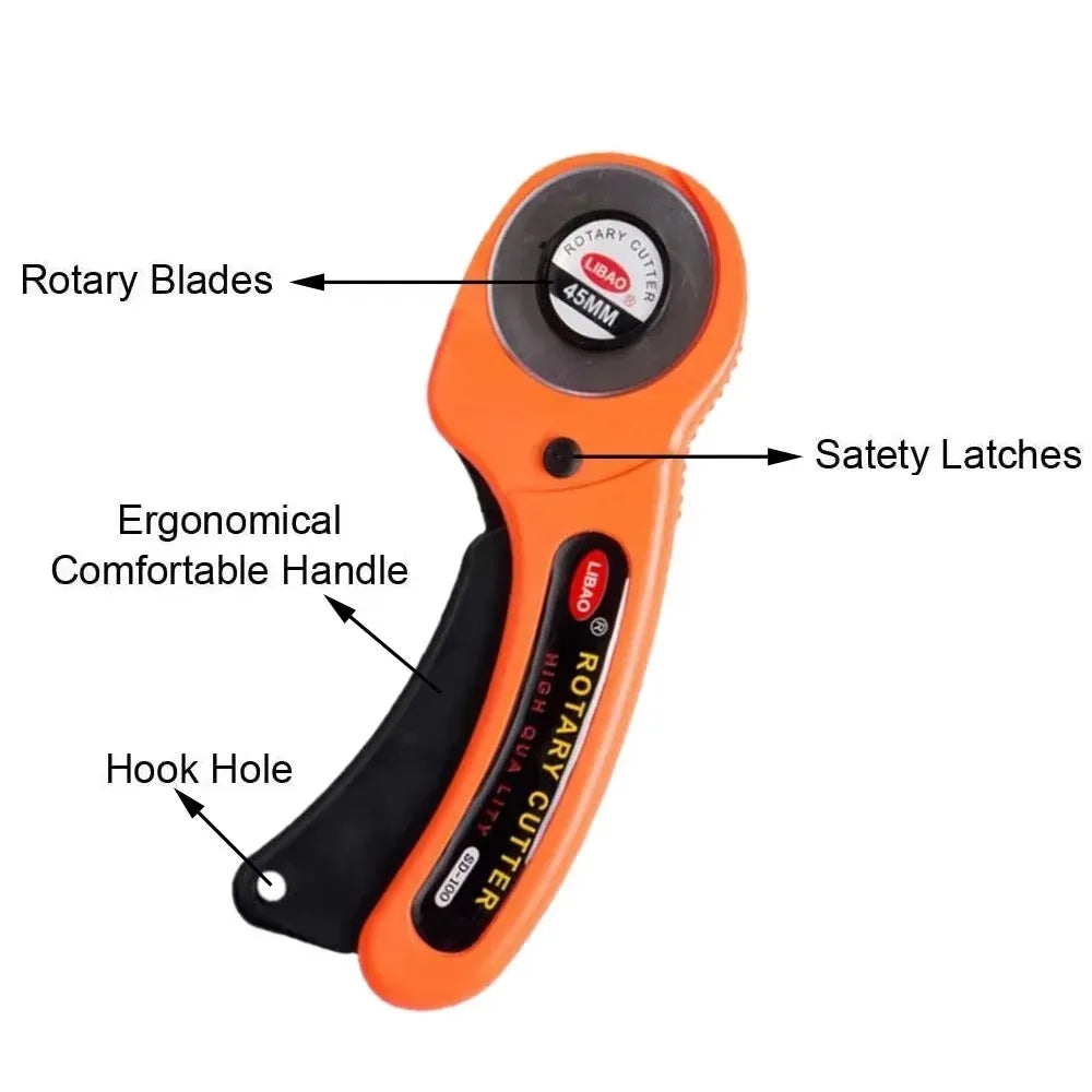 Sewing Rotary Cutter Kit 45mm Rotary Cutter  Cutting Mat Patchwork Ruler Precision Knife for Sewing Quilting Crafts