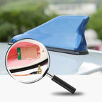 Universal Carbon Fiber Look Car Roof Top Mount Shark Fin Aerial Antenna Toppers Auto Radio AM FM Antenna Signal Amplifier Aerial