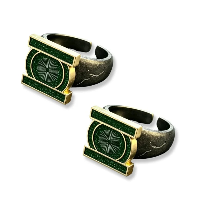 Hot Green Lantern Ring Anime Peripheral John Stewart Ring Adjustable Open Band Cosplay Green Lantern Corps Ring Toy Fans Gift