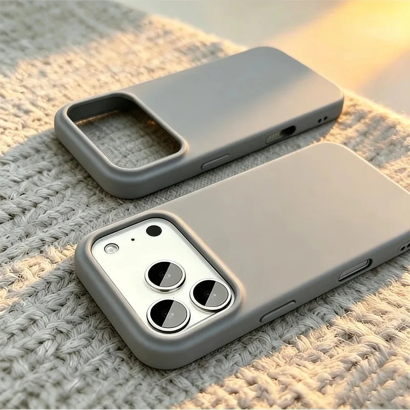 Official Original Liquid Silicone Phone Case for iPhone 18 Pro Max 17 16 15 11 12 14 13 18 Pro Max Shockproof Flannel Full Cover