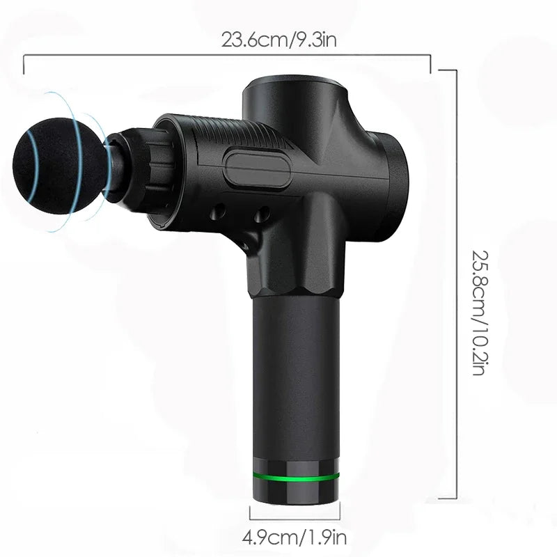 Fascial Massage Gun Electric Percussion Pistol Massager Body Neck Back Deep Tissue Muscle Relaxation Massage Gun Fitness