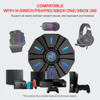 RGB Backlit Gaming Keyboard And Mouse Combo One-Handed Keypad with 3200 DPI Mouse Game Converter for PS4 Xbox Nintendo Switch