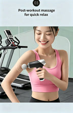 Mini Massage Gun with 4 Replaceable Massage Head Powerful Muscle Massager for Relaxation Deep Tissue Percussion Massage Machine