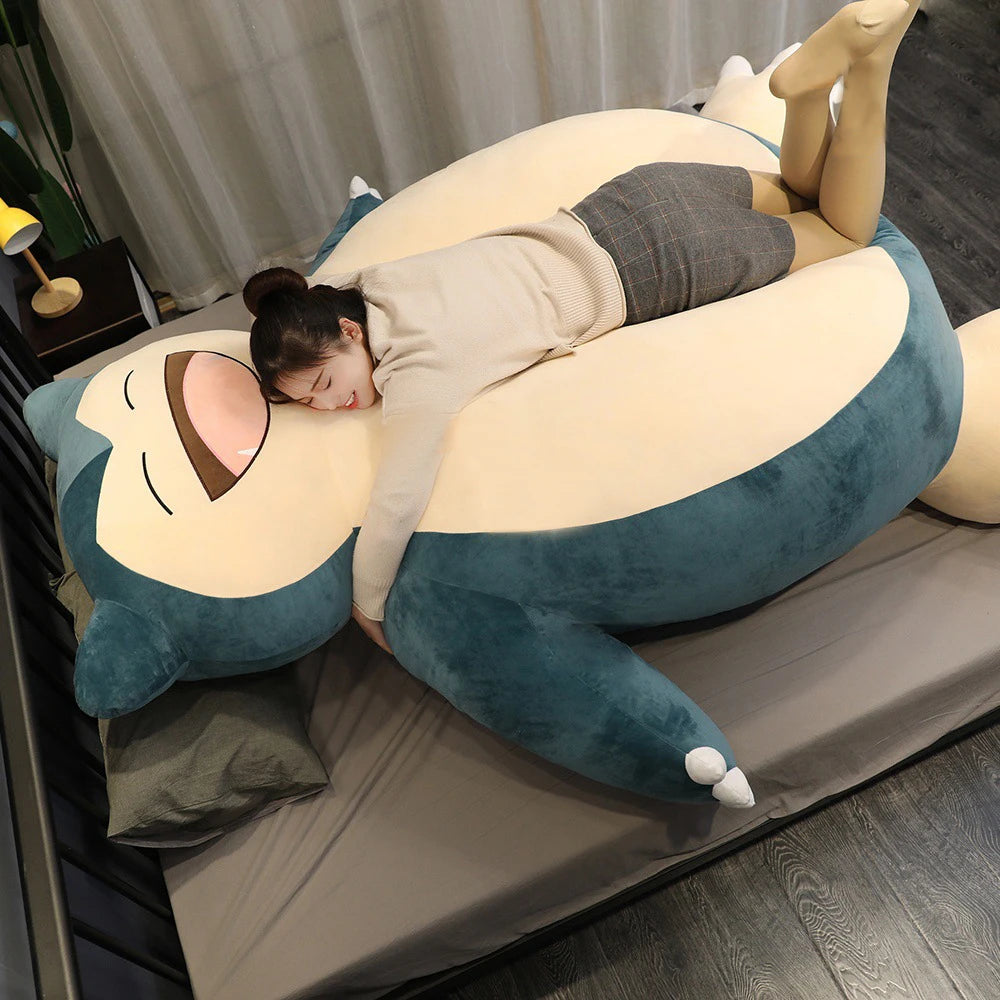 30/200cm Huge Pokemon Snorlax Anime Plush Toys Big Pokémon Plushie Kawaii Semi-finished Leather Holster Pillow Gift for Children