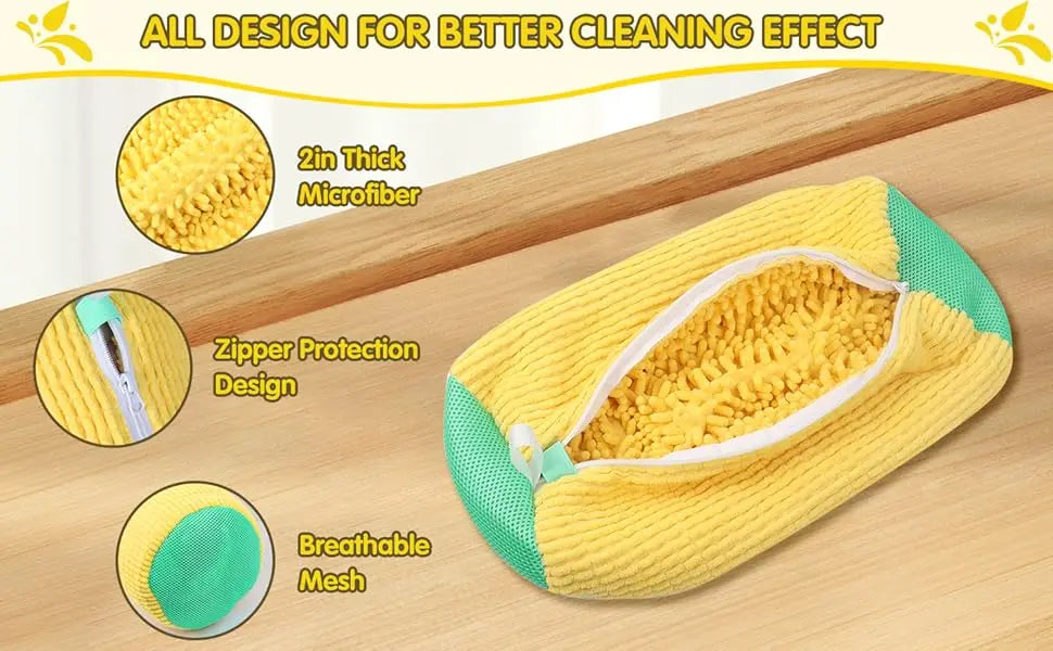 Shoes Washing Bag Laundry Bag Padded Shoe Protector Fluffy Fiber Polyester Laundry Wash Bag Machine Washable Organizer