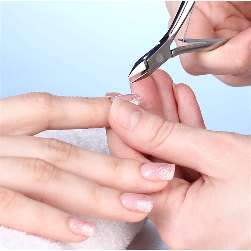 Professional Cuticle Cutter Nail Nippers Scissors Manicure Pusher Pedicure Tong Dead Skin Remover Nail Cuticle Regrowth Tool