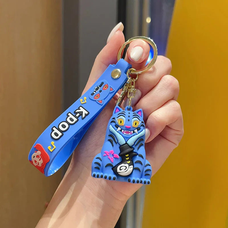 2026 K-pop Idol Group Keychain Rumi Mira Zoey Anime Figure Keyrings PVC Backpack Pendant Birthday Chiritmas Gift Party Favors 키링