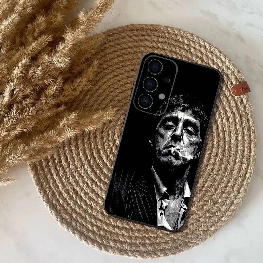S-Scarface 1983 Film Phone Case For Samsung S25,S24,S21,S22,S23,S30,Ultra,S20,Plus,Fe,Lite,Note,10,9,5G Black Cover